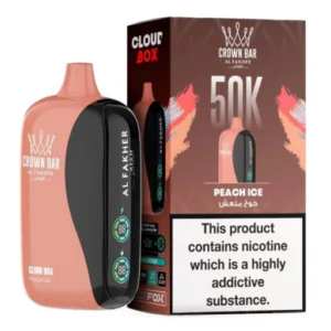 Crown Bar Al Fakher 50000 Puffs Cloud Box Peach Ice
