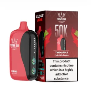 Crown Bar Al Fakher 50000 Puffs Cloud Box Two Apple
