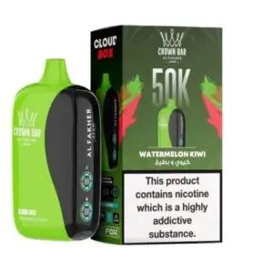 Crown Bar Al Fakher 50000 Puffs Cloud Box Watermelon Kiwi UAE